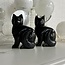 Black Onyx Cat Kitten Kitty - XL Extra Large 4" Animal Carving Figurine