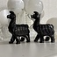 Black Onyx Llama Alpaca - Large 4" Animal Carving Figurine