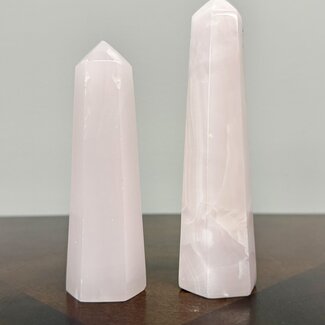 Pink Rose Calcite Obelisk - 5-6" Tower Point Generator