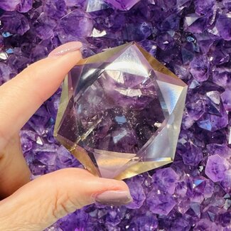 Smoky (Smokey) Quartz Star Shield of David - 2" Large