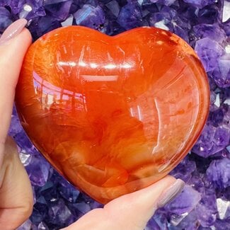 Madagascar Carnelian Hearts - Large 3"