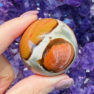 Desert (Polychrome) Jasper Sphere Orb Globe - 40-45mm