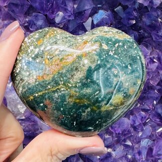Ocean (Sea Sediment) Jasper Hearts - Large (3")