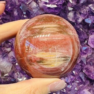 Petrified Wood Sphere Orb Globe - 65-70mm