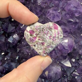 Ruby in Albite Hearts
