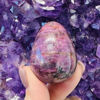 Red Ruby Eggs - Large 1.5" with Acrylic Sphere Stand