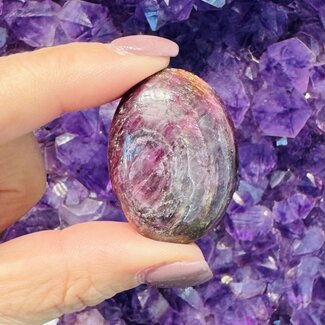 Red Ruby Palm Pillow Pocket Stones - Small 1-1.5"