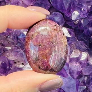 Red Ruby Palm Pillow Pocket Stones - Medium 1.5-2.5"