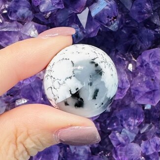 Dendritic (Moss) Opal Sphere Orb Globe - 25-30mm
