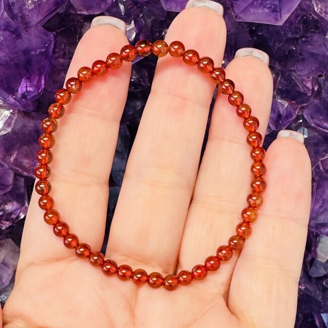 Hessonite (Cinnamon Garnet Gomed) Garnet Bracelet - 4mm