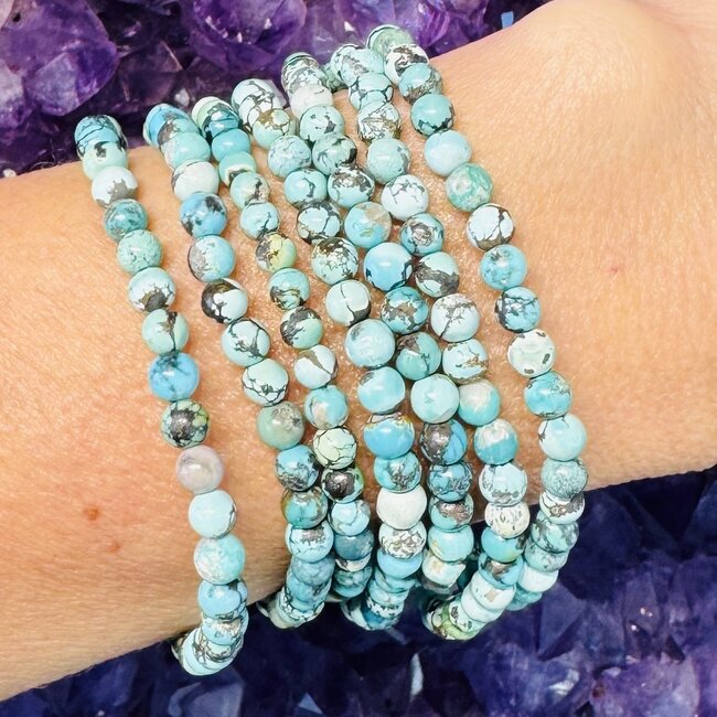 Turquoise Bracelet - 4mm Untreated Natural