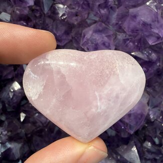 Pink Aragonite Heart Stone