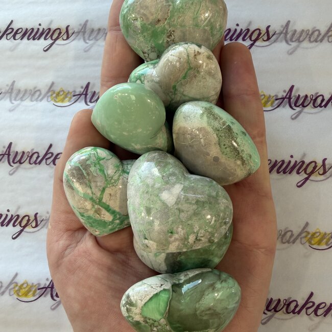 Variscite Heart Stones (AAA Grade)