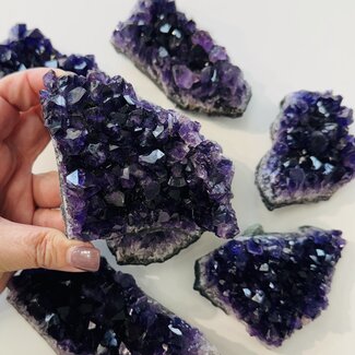 Amethyst Cluster Druzy (AA Grade) - Large (2.5-4") Rough Raw Natural
