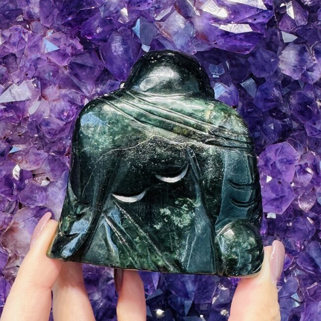 Black Obsidian Happy Buddha - 3.5" Medium Carving Figurine