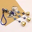 Evil Eye Wall Hanging Bells Decor - 9.5" Owl with Open Wings Brass Bells Blue Eye -  Door Window Protection