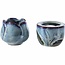 Ceramic Oil Burner - Tulip Blue Fragrance Oil Votive Candle Rounded