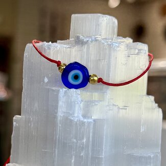 Evil Eye Bracelets - Red Simple Adjustable - Parachute String Protection