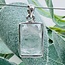 White Clear Danburite Pendants - Rectangle Bezel Set - Sterling Silver