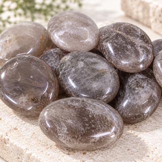 Smoky (Smokey) Quartz Palm Pillow Pocket Stones