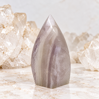 Lilac (Light) Purple Fluorite Flame - Medium 4"