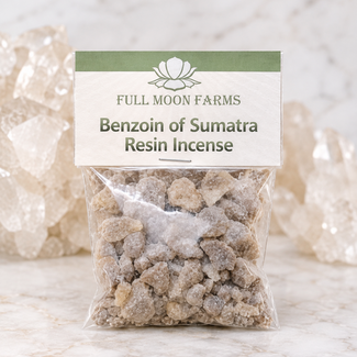 Benzoin of Sumatra Resin Incense Natural - 1oz Package - Full Moon Farms
