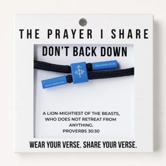 Don't Back Down Christian Cord Bracelet - The Prayer I Share