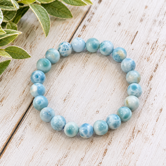 Larimar (Dolphin Stone) Bracelets - 9mm