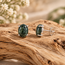 Chlorastrolite (Isle Royale Michigan Greenstone) Earrings - Oval Prong Claw Set - Sterling Silver
