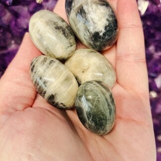 Black Moonstone -  Large Tumbled  25-30mm