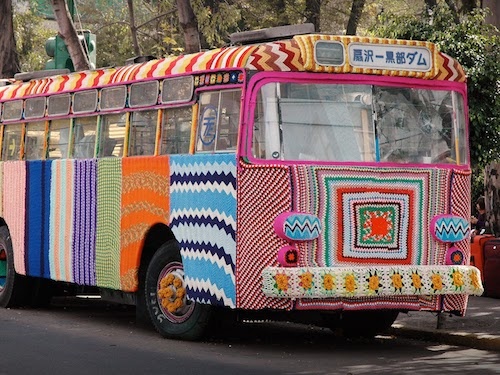 Yarn covered bus
