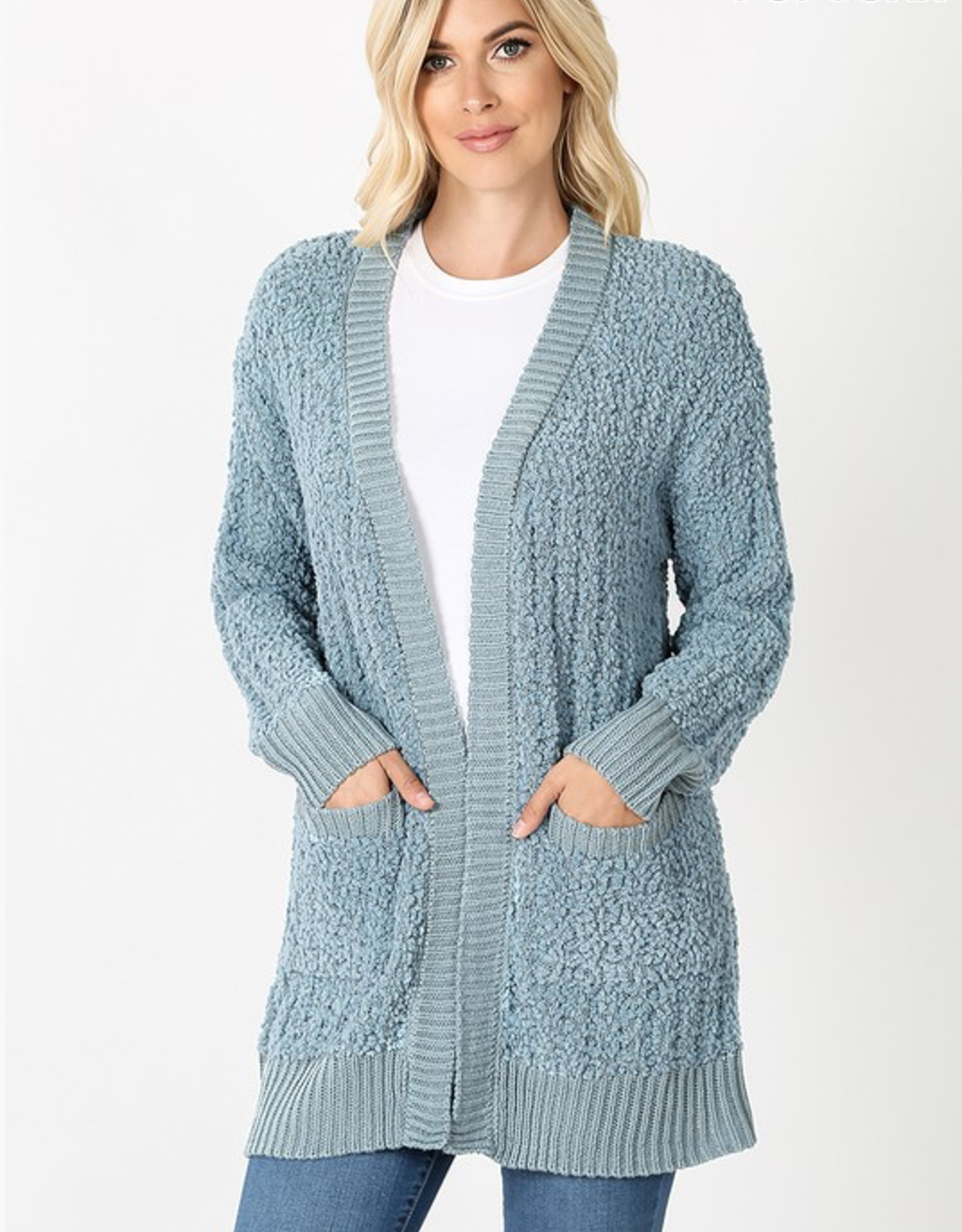 popcorn sweater cardigan