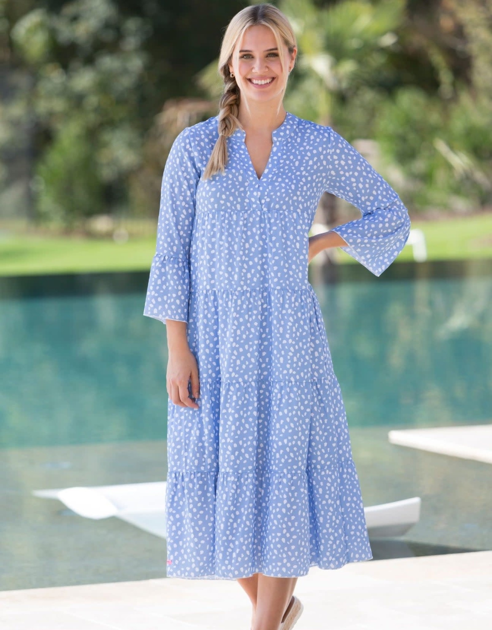 SIMPLY SOUTHERN TIERED MIDI DRESS - SPOT