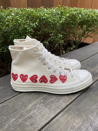 COMME DES GARCONS 162972C PLAY CONVERSE HIGH OFF WHITE COMME DES GARCONS 162972C PLAY CONVERSE HIGH OFF WHITE