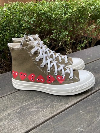 COMME DES GARCONS P1K116 PLAY CONVERSE HIGH KHAKI COMME DES GARCONS P1K116 PLAY CONVERSE HIGH KHAKI