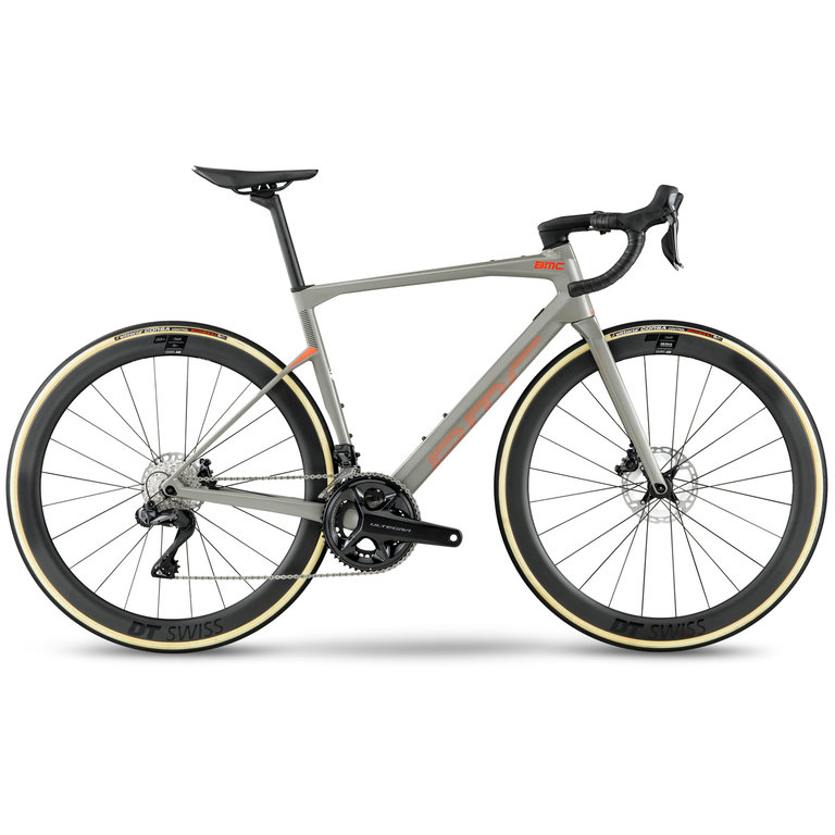BMC BMC 2022 ROADMACHINE 01 THREE ULTEGRA DI2 2022: RHINO GREY & NEON RED 58