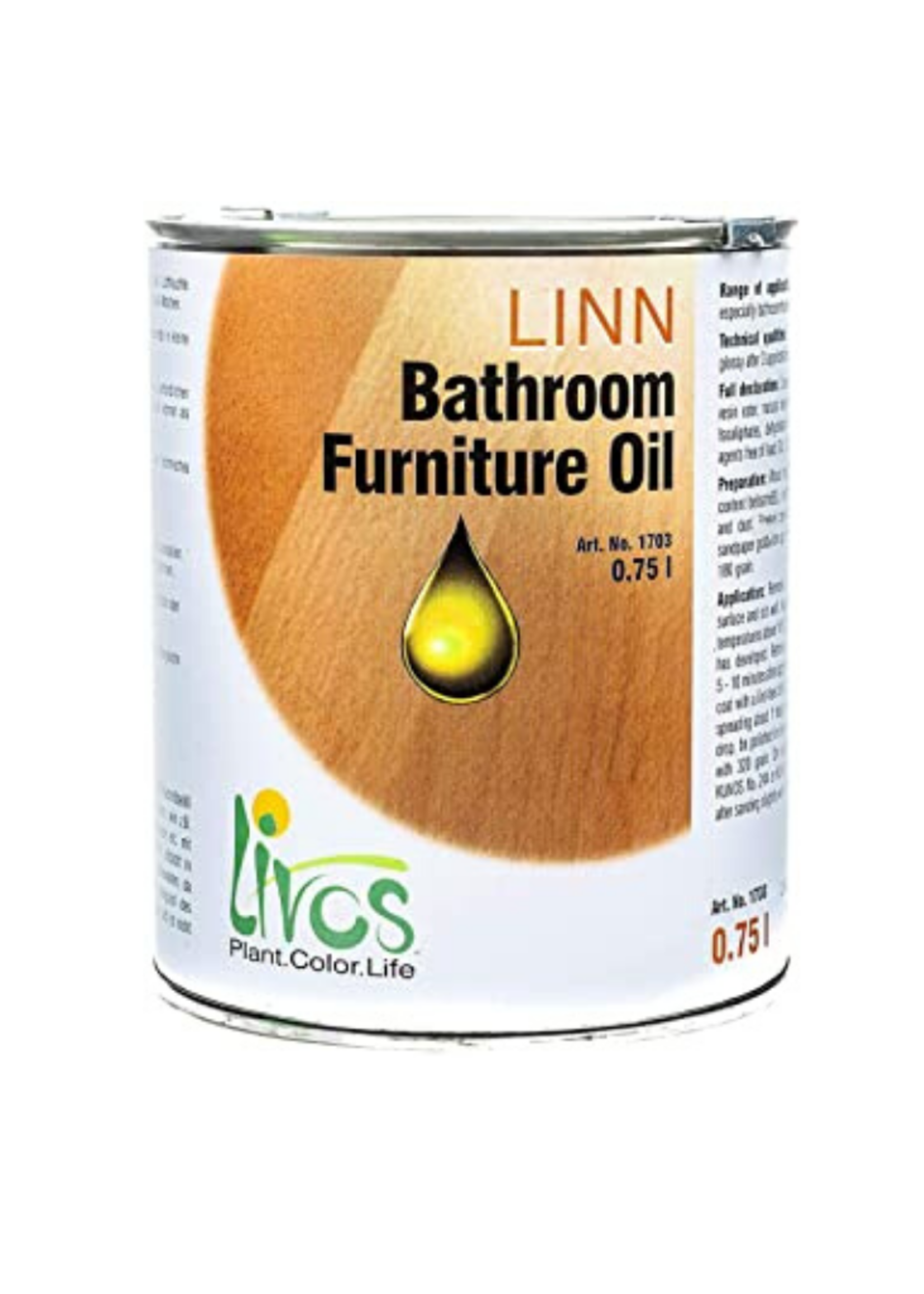LIVOS Linn Bathroom Furniture Oil