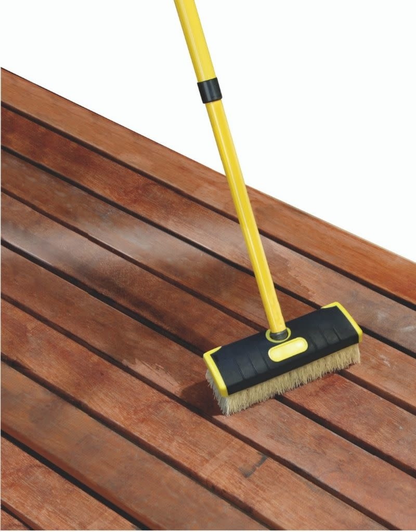 Deck Scrubber with Adjustable Pole Painted Earth