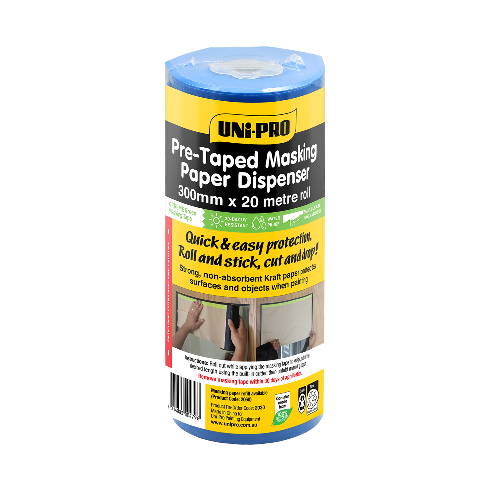 PreTaped Masking Paper Painted Earth