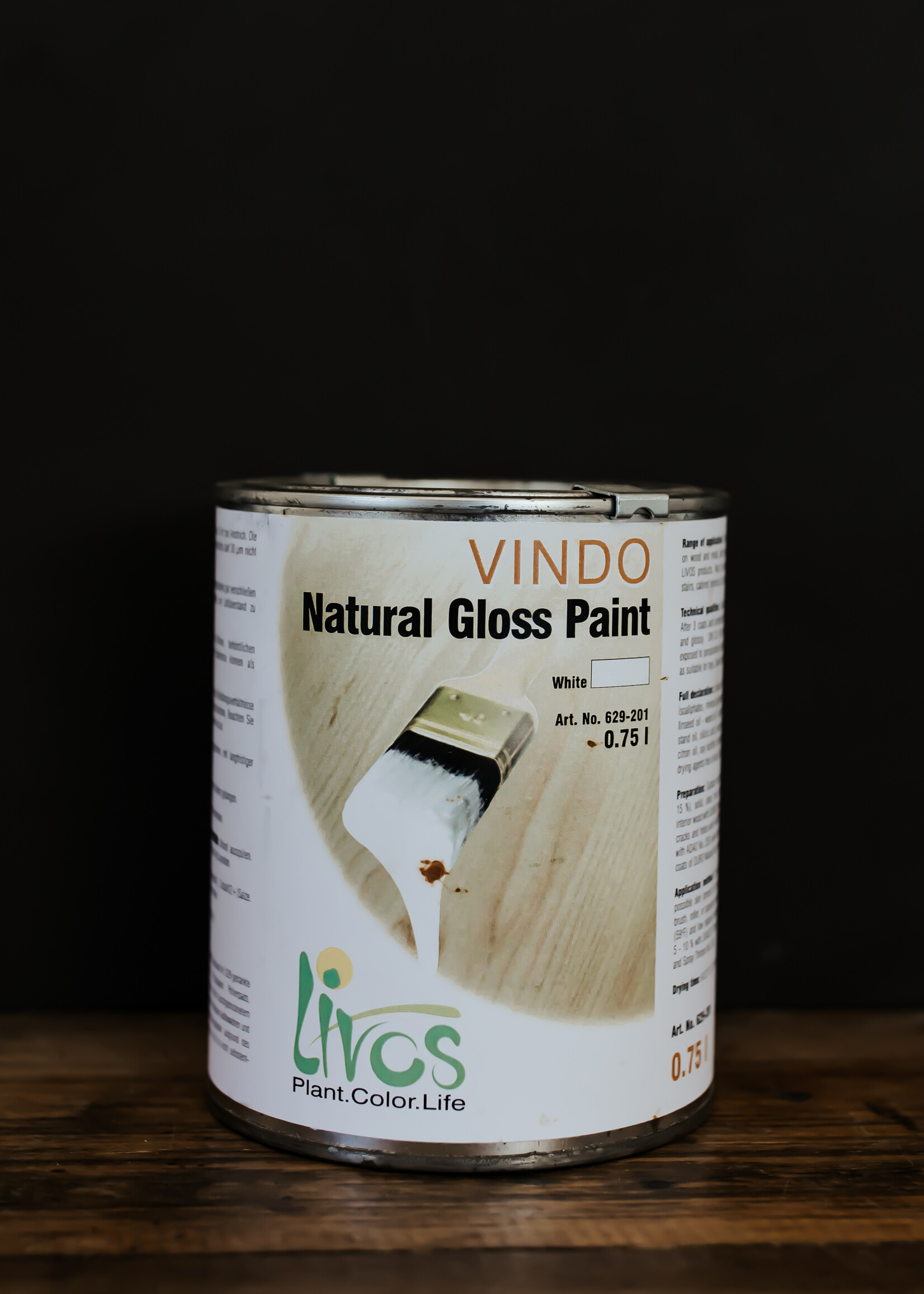 LIVOS Vindo Gloss Paint (use 500ml/10L Ardvos to retain light colour of concrete)