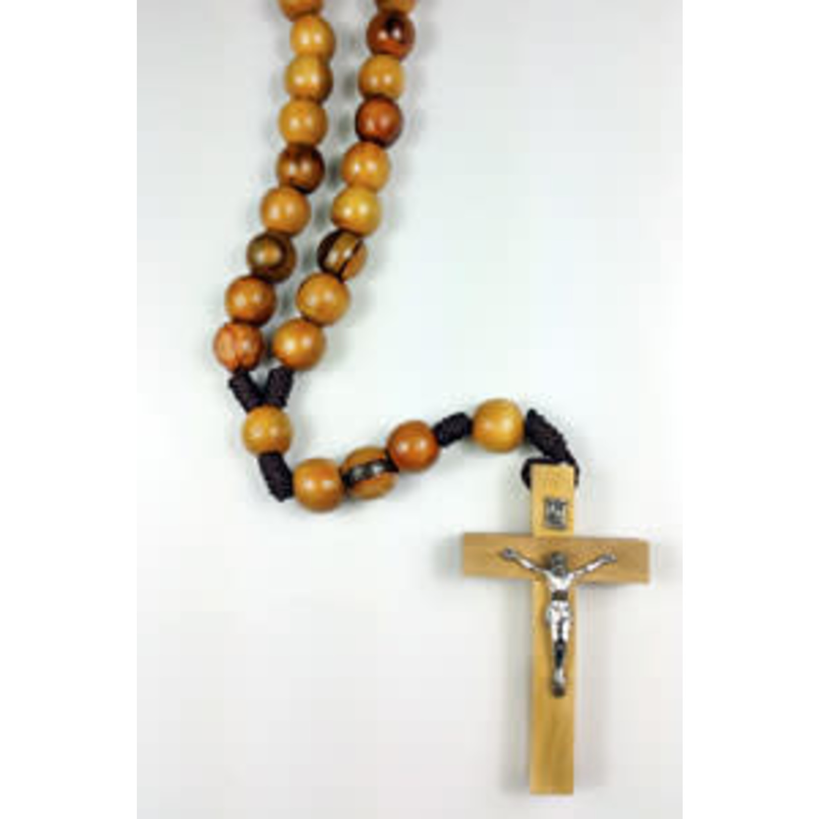 Large Olivewood Rosary On Cord 10  mm