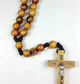 Large Olivewood Rosary on cord 10 mm