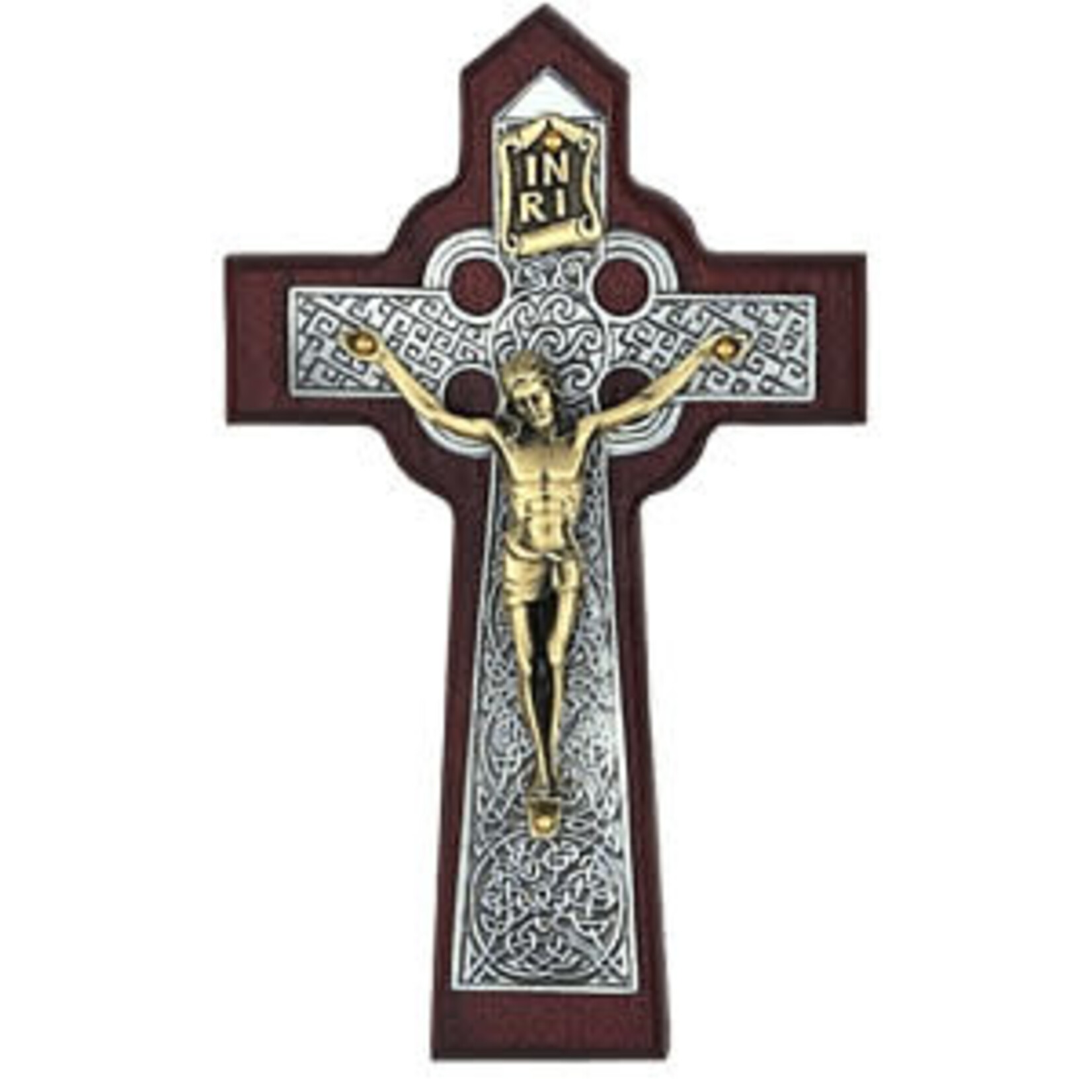 7" Two-Tone Celtic Cherry Crucifix