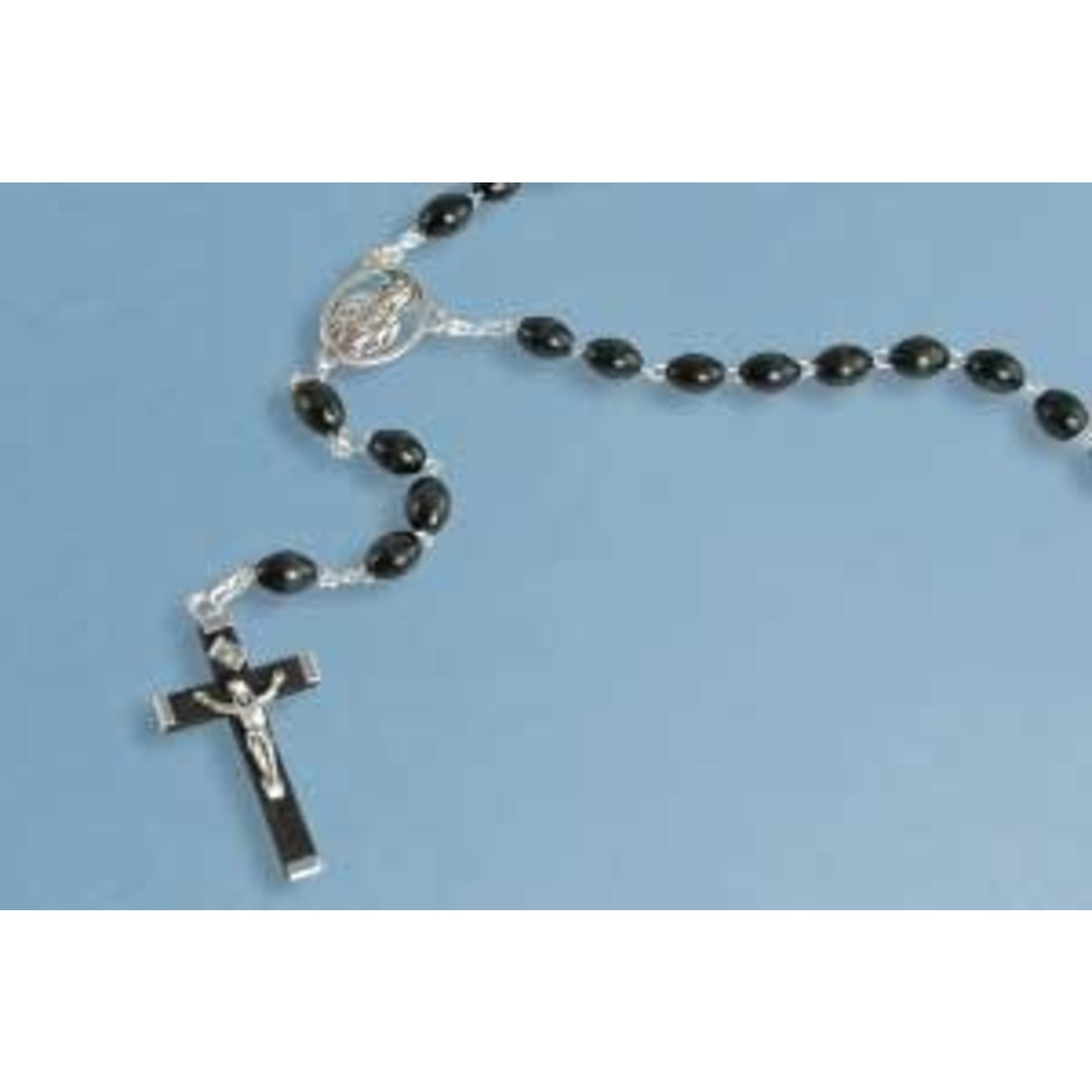 151R - Black Wood Rosary