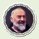 St Pio 3" Auto Sticker
