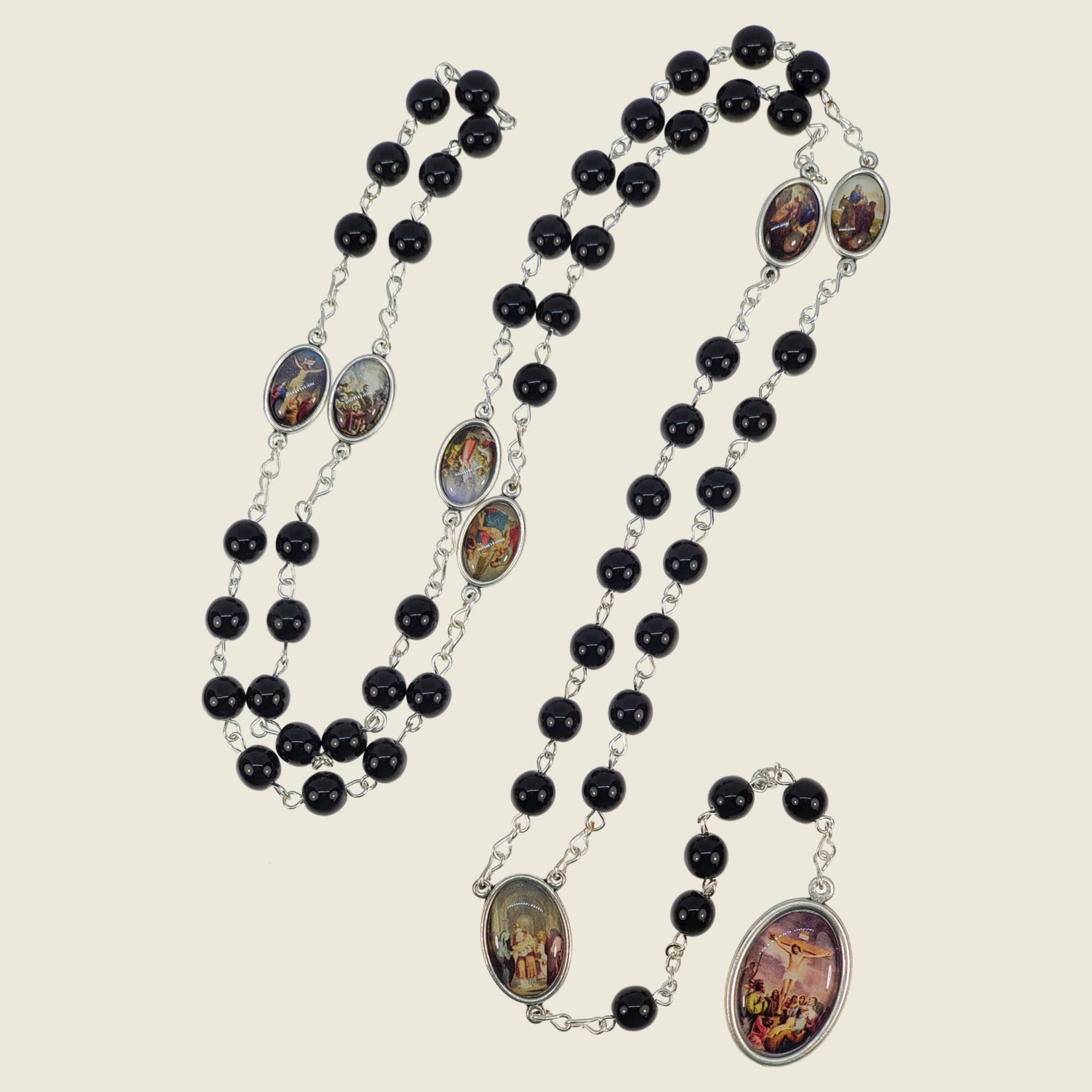 Black Glass 7 Sorrows Chaplet