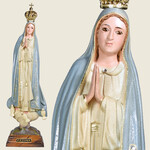 Fatima Statue 14" Blue/Gold 'Granite' Statue