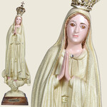 1023G  - Fatima Statue 14" Granite Gold