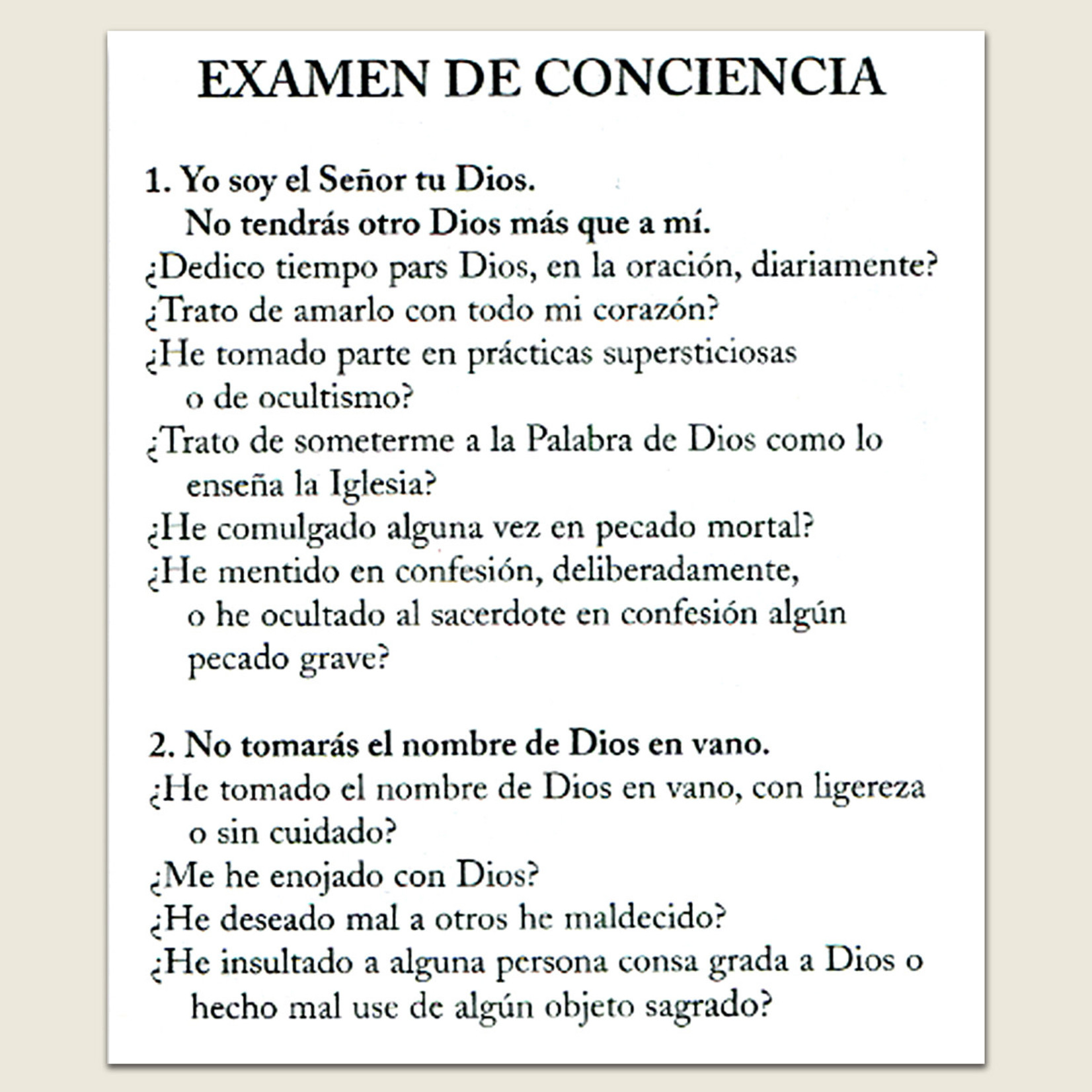 97696 - EXAMEN De CONSCIENCIA