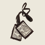 301013 - Hand-sewn Brown Scapular with Brown Cord